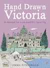 Book cover: a hand-drawn scene showing Victoria's Inner Harbour and the BC Legislature against a mauve sky with leafy trees, flower boxes, and a sailboat in the harbour.