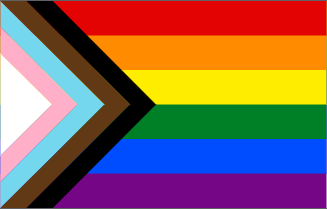 The inclusive LGBTQIA+ pride flag