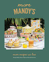 Book cover, showing a photo of table covered with bowls of salad, a plate of cupcakes, and some drinks, against a dark-green background.