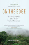 Book cover of On the Edge, showing a rainforest in the mist.